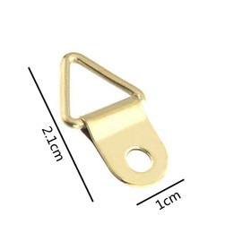 Pack of 100 Picture Frame Hooks, Picture Frame Hooks Kit, for Wooden Frames Artworks Pictures Watches Hooks with Screws (Gold)