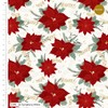 Christmas Fabric Jolly Poinsettia Fat Quarter Bundle of 5pcs 18"x22"