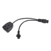 Power Plug Cable 30cm Y Shape IEC320 C6 Male to