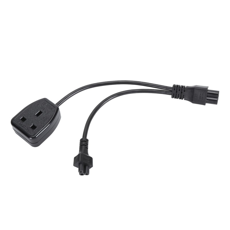 Power Plug Cable 30cm Y Shape IEC320 C6 Male to