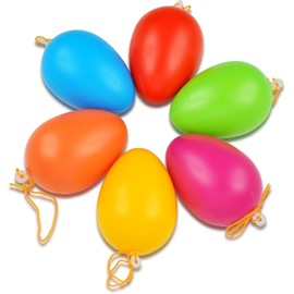 Plastic Eggs Colourful 4.5 x 6 cm Pack of 12