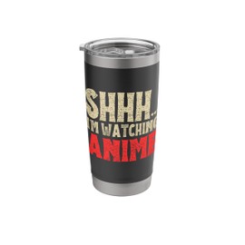 Shhh I'm Watching Anime Lover Cute Funny Anime Kids Vintage Stainless Steel Insulated Tumbler