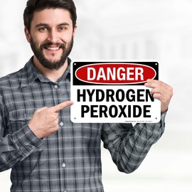 Danger Hydrogen Peroxide Hydrogen Peroxide OSHA Sign, 10x7 Inches, 55 mil thick HDPS (high density polystyrene), Made in USA by My Sign Center