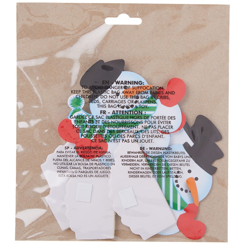 Unique Snowman Honeycomb Decorations-6" | White | 4 Pcs, 6",