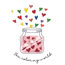 You Color My World: A Whimsical Jar of Hearts Notebook for Creative Thoughts, Gratitude & Notes | Colorful Heart Journal for Everyday Love