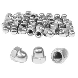TIOMIOSEA Cap Nuts M6 Stainless Steel Pack of 100 Cap Nuts Hexagonal Cap Nuts Protective Caps Nuts in High Shape for Screws, Threaded Rods & Threaded Bolts