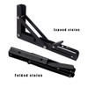 Oudtinx 2PCS Folding Shelf Brackets,Heavy Duty Triangle Shelf Bracket for