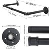WEBI Clothing Rack Wall Mount,24" Industrial Pipe Clothes Rack for