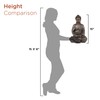 Alpine Corporation 15" Tall Indoor/Outdoor Meditating Buddha Statue, Tabletop Garden