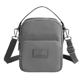 FAVORTALK Cross Body Bag Women Small - Waterproof Crossbody Bags Ladies with Adjustable Wide Strap Multi Pocket Handbag for Shopping Work Grey,Cement Ash - B19008