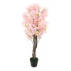 Starhaus Cerezo Planta Artificial Flores Rosas 120cm Con Maceta