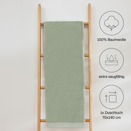 s.Oliver Bath Towel 70 x 140 cm - 100% Cotton, 600 g/m², Soft and Absorbent, Bath Towel Light Green