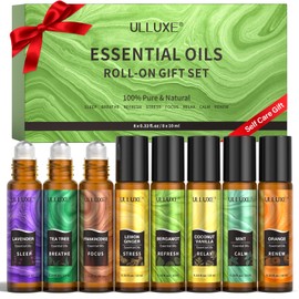 Essential Oils Roll On Set (Pack of 8) 8 Scent, Relaxing, Self Care Gifts for Women, Essential Oil Roller Set, Natural Aromatherapy Roll Oil Blends for Skin, Birthday Gifts for Wife, Mom & Girlfriend