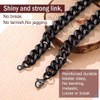 FindChic Chunky Black Chain Necklace for Men, Curb Chain Necklace