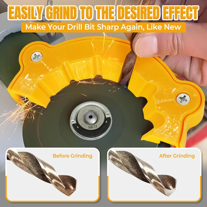 2025 New Drill Bit Sharpener Kit for All Bits,with 5/8"-11