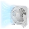 EZ-CHILL 9" Electric Portable 2-Speed, Quiet Box Fan, Ideal for