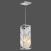 Chrome Pendant Lights Kitchen Island 1 Pack, Mini Crystal Chandeliers,