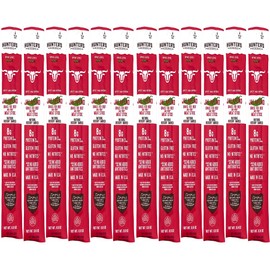 12 Count - Hunter's Reserve - PKM - Exotic Meat Trail Sticks - 6 Count - Adventure You Can Taste - Wild Game Exotic Jerky Meat Sticks (Beef Jalapeno)