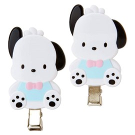 Sanrio N-1803-813575 Pochacco Hair Clip for Bangs, 1.1 x 0.4 x 2.2 inches (2.8 x 1 x 5.6 cm), ABS plastic