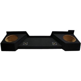 American Sound Connection Compatible with Chevy Silverado or GMC Sierra Full Size Extended Cab Truck 2007-2013 Dual 12" Subwoofer Sub Box Speaker Enclosure