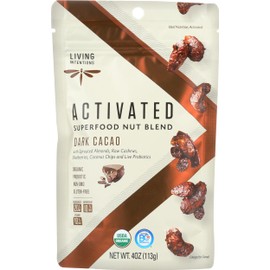 Living Intentions Activated Superfood Nut Blend, Dark Cacao, USDA Certified Organic, Vegan, Gluten Free & Non-GMO, 4 Ounce (Pack of 6)