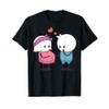 Cute Cartoon Characters Sharing Hearts For Kids T-Shirt