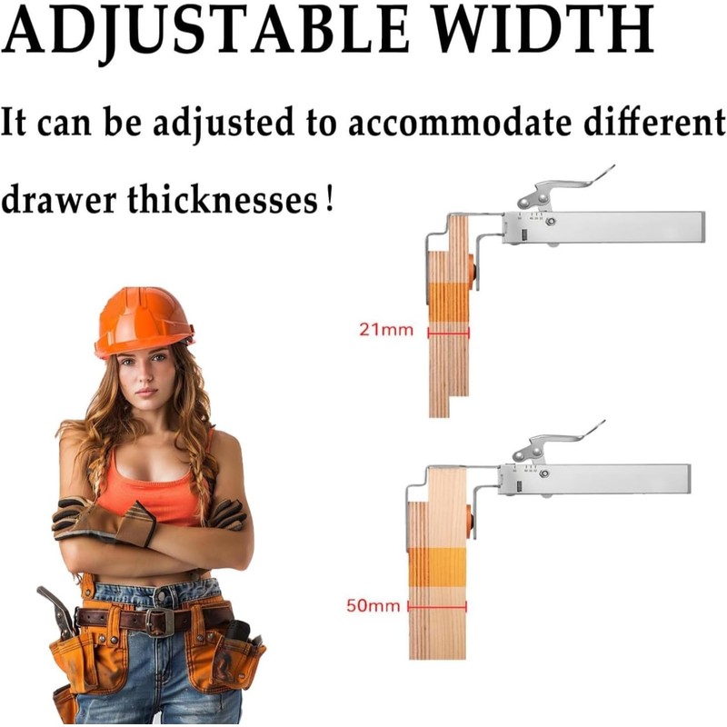 Ssumght Adjustable Drawer Fixing Clamp, Drawer Front Installation Clamps, Universal