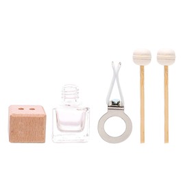 6 Pack,8ml Car Outlet Essential Oil Diffuser,Empty Clear Glass Car Air Freshener Vent Decoration Bottle Perfume Diffuser Vials For Aromatherapy Fragrance Ornament-1 Funnel&Dropper