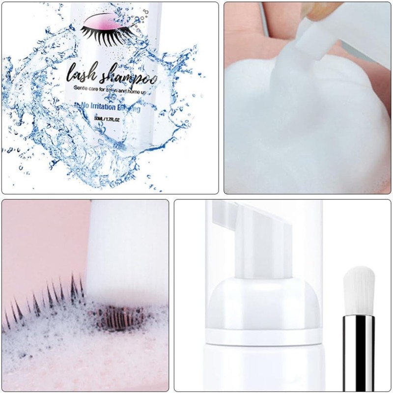 Limpiador de Maquillaje de Pestañas 50ml de Plástico Blanco Extensión