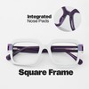 Zeelool Sqaure Glasses Frame for Men Women, Acetate Eyewear Eyeglasses