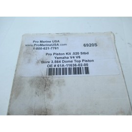 Yamaha PROMARINE 6920S  PRO PISTON KIT,YAMAHA V4 V6 ,bore 3.564 DOME  TOP PISTON, 61A-11636-02-0