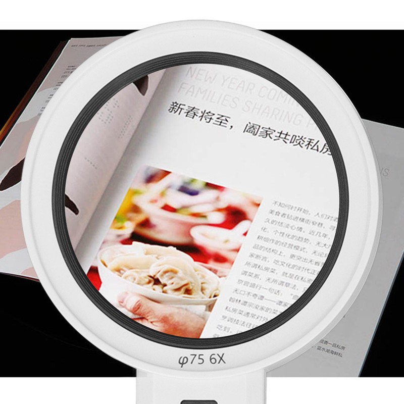 Reading Magnifying Glass 15X Magnification 3 Colors Adjustable LED Illuminated