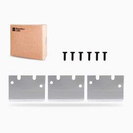 TEWIRROW Bambu Scraper Tip Steel Marerial with Screws, Replacement Knife Blade for Bambu Lab Build Plate Cooktop Scraper X1/P1 Series (3PCS)
