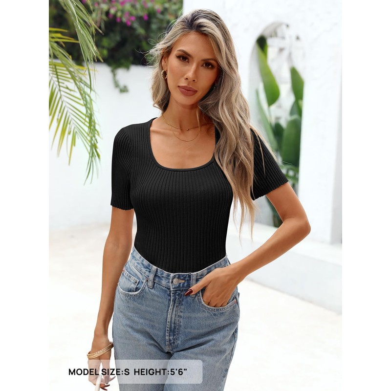 MEROKEETY Women's Summer Casual Short Sleeve T Shirts 2025 Basic