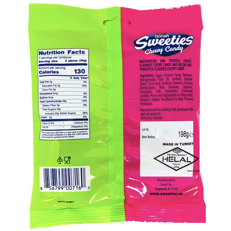 Bonart Sweeties Tropical Fruits Pack of 3 – Chewy Watermelon