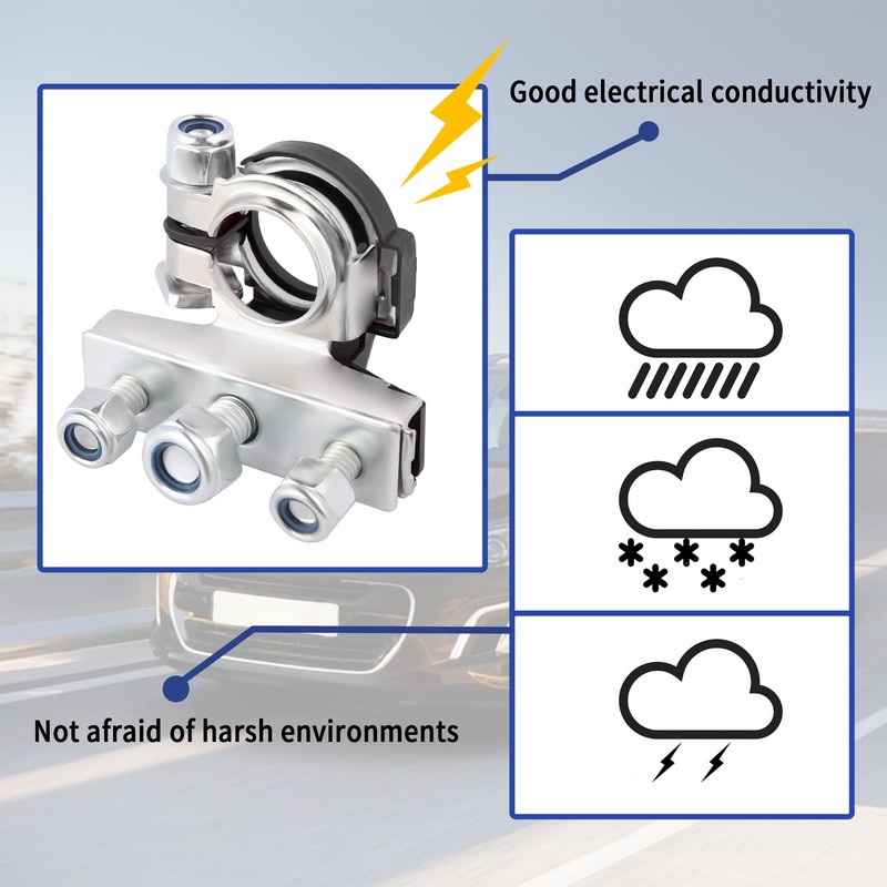 2PCS Battery Terminal Connectors,Heavy Duty Battery Terminals Positive and Negative