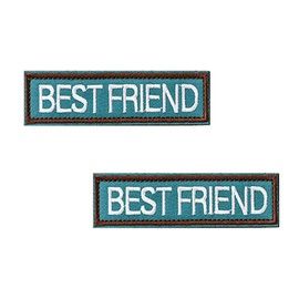 Pack of 2 Service Dog "Best Friend" Patches Hook and Loop Emblem Tactical Embroidery Patch for Service Dogs, Work Dogs, Dog Harness, Guide Dogs, Tactical Service Dogs, Medium and Large Dogs
