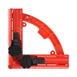 Eewudwok Multi Angle Degree Corner Clamps, Adjustable 30-90 Degrees Sawing Mitre Right Angles Measuring Cutting Tool for Woodworking Photo Frame (red)