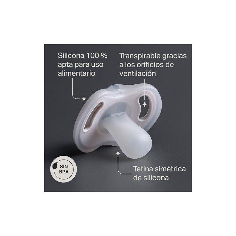 Tommee Tippee Chupón Ultra-Light Silicón 0-6m 4 Pzs Una Sola