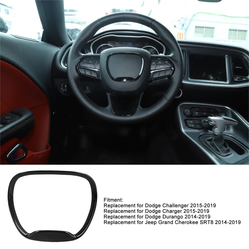 Steering Wheel Trim Set for Challenger 2015-2019 2014-2019 Grand Cherokee