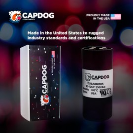 CAPDOG USA Made 70 MFD 60-72 uF 220/250VAC Motor Start Capacitor OEM Replacement Compatible with Genie 19988A 19988A.S Garage Door Motor