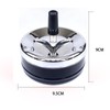 Yuelulala 3PCS Spinning Ashless Ashtray Extra Large Chrome Windproof Ashtray