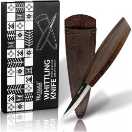 Hutsuls NX-1 Whittling Knife with Leather Sheath Wood Carving Knife Sloyd Knife