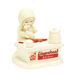 Department 56 Snowbabies Christmas Jubilee Working in The Gingerbread Kitchen Figurine, 3.7 Inch, Multicolor
