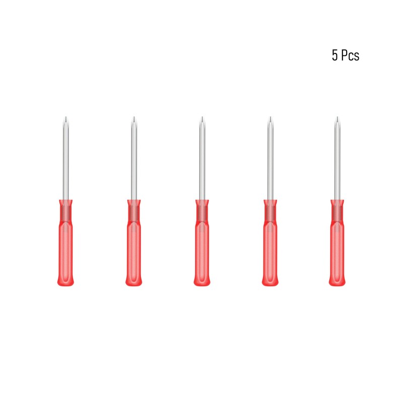 FOCMKEAS 5PCS Mini Phillips Screwdriver, 2.5mm Cross Head with Red