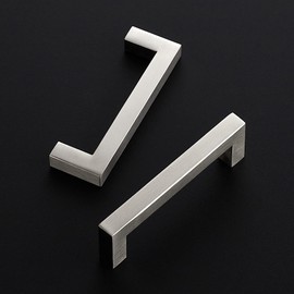 Ravinte 30 Pack 4 Inch Kitchen Square Cabinet Handles Satin Nickel Pulls Brushed Nickel Drawer Pulls Kitchen Cabinet Hardware for Cupboard Drawer Handles