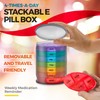 MEDca Pill Dispenser 1 Dispenser 7 Stackable Multi-Colour Compartments Four