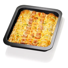Dr. Oetker Brat- und Auflaufform, Gratinform für Lasagne, Hähnchen und leckere Aufläufe, Bräter aus Stahl mit Antihaft-Beschichtung, Menge: 1 Stück