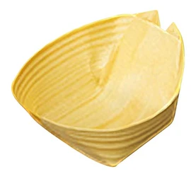 Yamako 23905 Wooden Container Boat Shape (100 Pieces), Small/Deep/62-6654-79 Natural