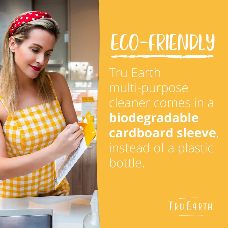 Tru Earth Tiras ecológicas para limpiador multisuperficie, ecológicas, biodegradables y